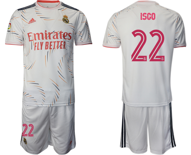 2021-22 Real Madrid home 22# ISCO soccer jerseys