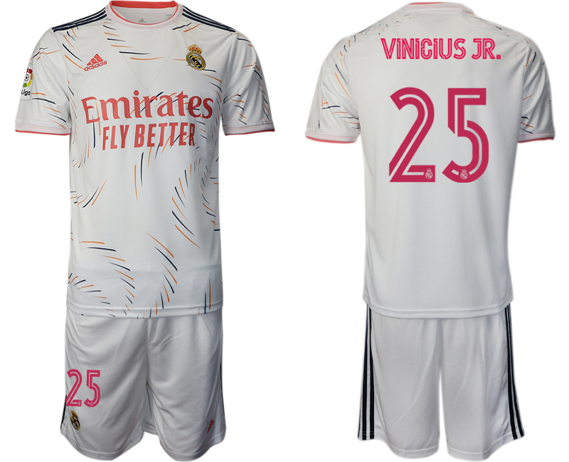 2021-22 Real Madrid home 25# VINICIUS JR. soccer jerseys