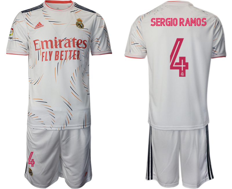 2021-22 Real Madrid home 4# SERGIO RAMOS soccer jerseys