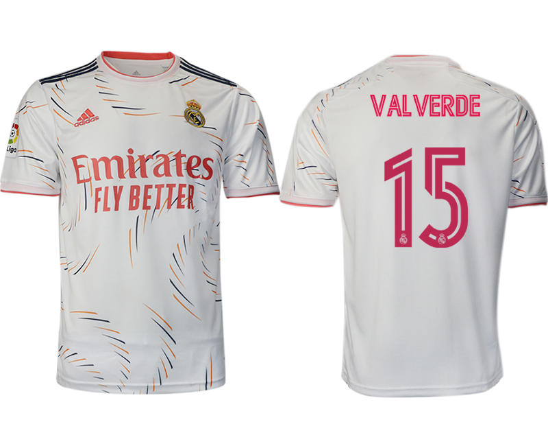 2021-22 Real Madrid home aaa version 15# VALVERDE soccer jerseys