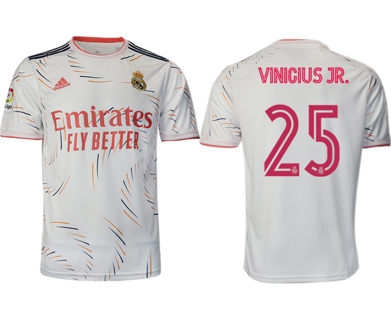 2021-22 Real Madrid home aaa version 25# VINICIUS JR. soccer jerseys