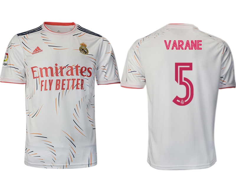 2021-22 Real Madrid home aaa version 5# VARANE soccer jerseys