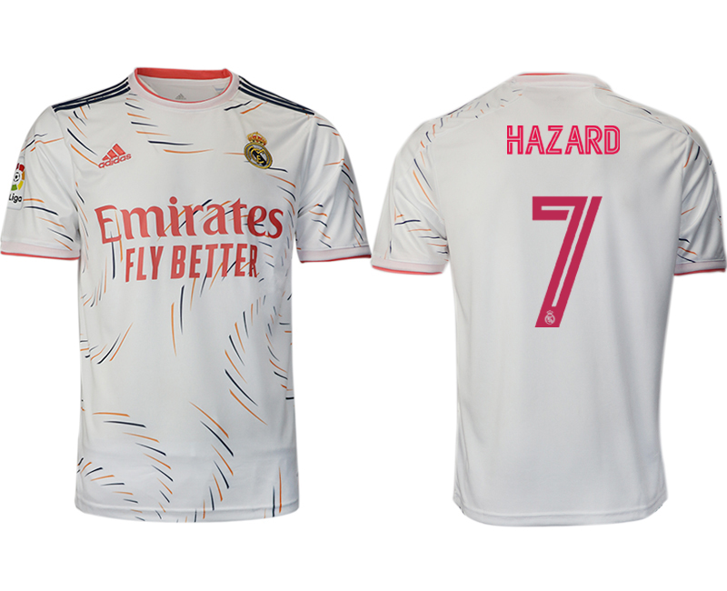 2021-22 Real Madrid home aaa version 7# HAZARD soccer jerseys