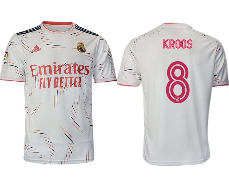 2021-22 Real Madrid home aaa version 8# KROOS soccer jerseys