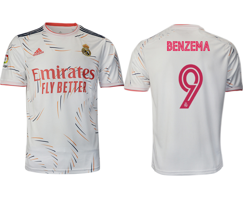 2021-22 Real Madrid home aaa version 9# BENZEMA soccer jerseys