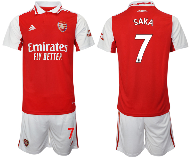 2022-2023 Arsenal 7 SAKA home jerseys Suit