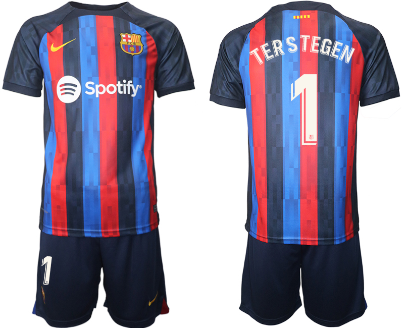 2022-2023 Barcelona 1 TER STEGEN home jerseys Suit