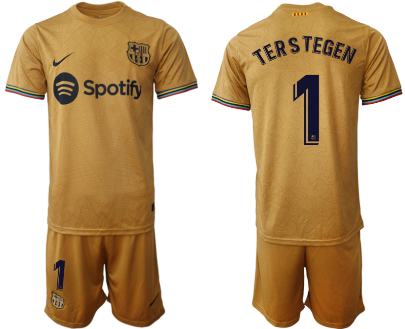 2022-2023 Barcelona 1 TERSTEGEN away jerseys Suit