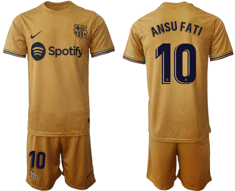 2022-2023 Barcelona 10 ANSU FATI away jerseys Suit