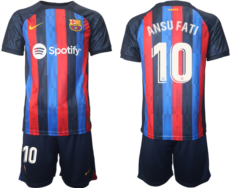 2022-2023 Barcelona 10 ANSU FATI home jerseys Suit