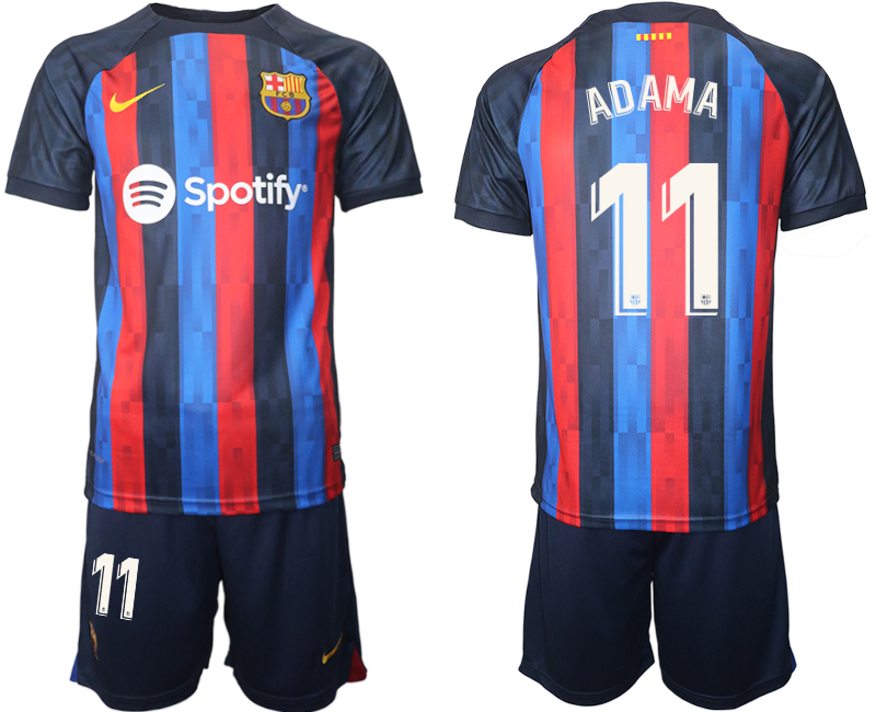 2022-2023 Barcelona 11 ADAMA home jerseys Suit