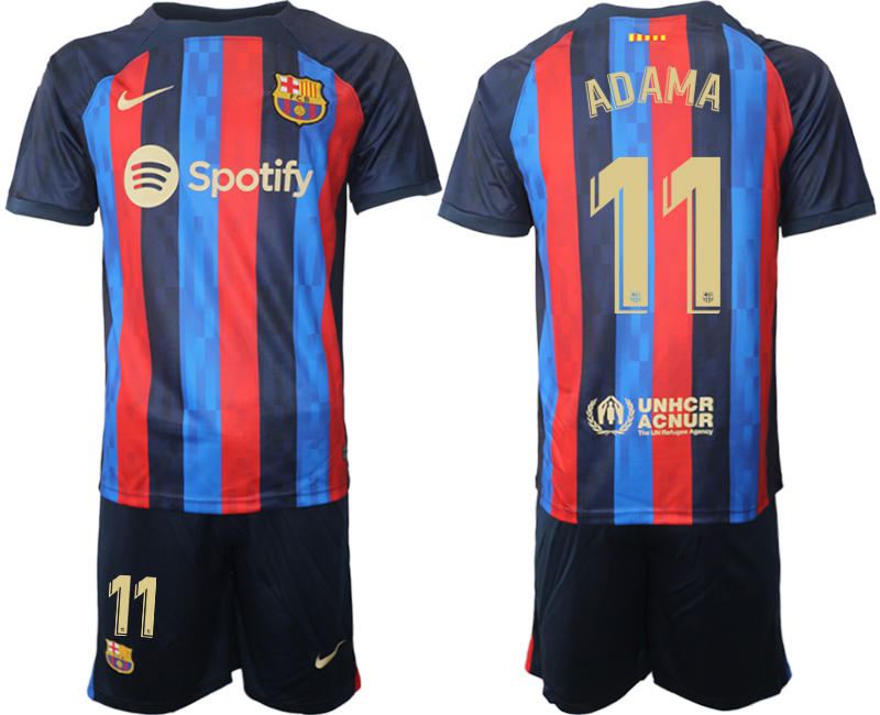 2022-2023 Barcelona 11 ADAMA home jerseys Suit