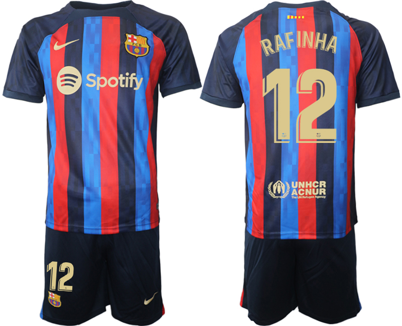 2022-2023 Barcelona 12 RAFINHA home jerseys Suit