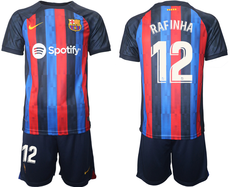 2022-2023 Barcelona 12 RAFINHA home jerseys Suit