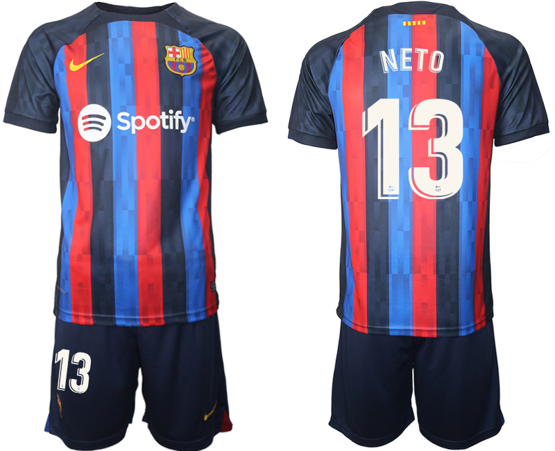 2022-2023 Barcelona 13 NETO home jerseys Suit