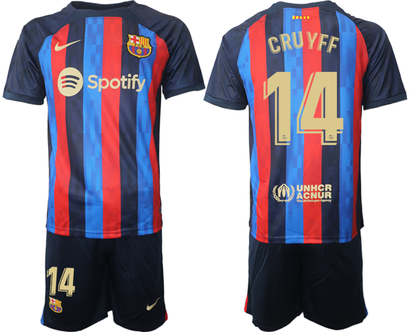 2022-2023 Barcelona 14 CRUYFF home jerseys Suit