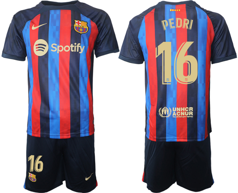 2022-2023 Barcelona 16 PEDRI home jerseys Suit