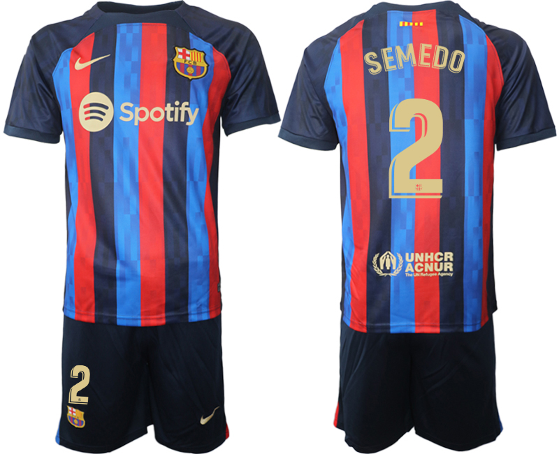 2022-2023 Barcelona 2 SEMEDO home jerseys Suit