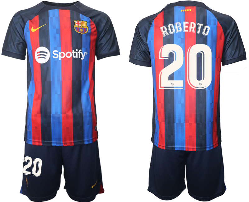 2022-2023 Barcelona 20 ROBERTO home jerseys Suit