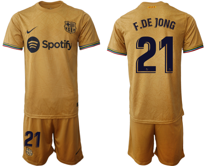 2022-2023 Barcelona 21 F.DE JONG away jerseys Suit