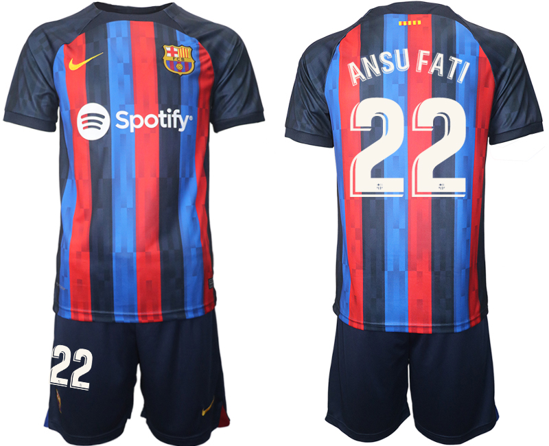 2022-2023 Barcelona 22 ANSU FATI home jerseys Suit