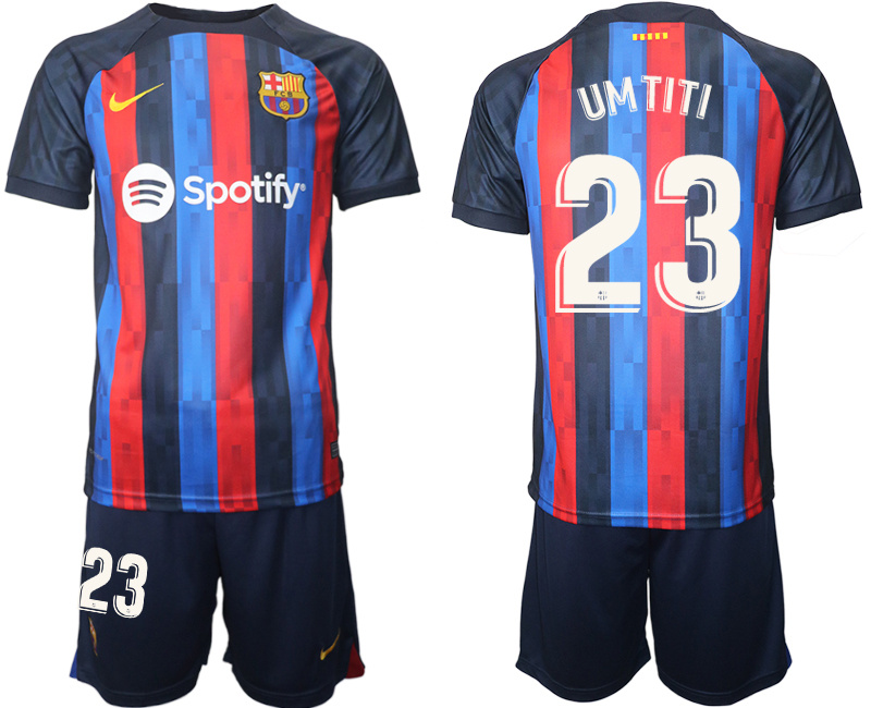 2022-2023 Barcelona 23 UMTITI home jerseys Suit