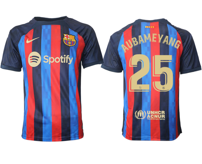 2022-2023 Barcelona 25 AUBAMEYANG home aaa version jerseys