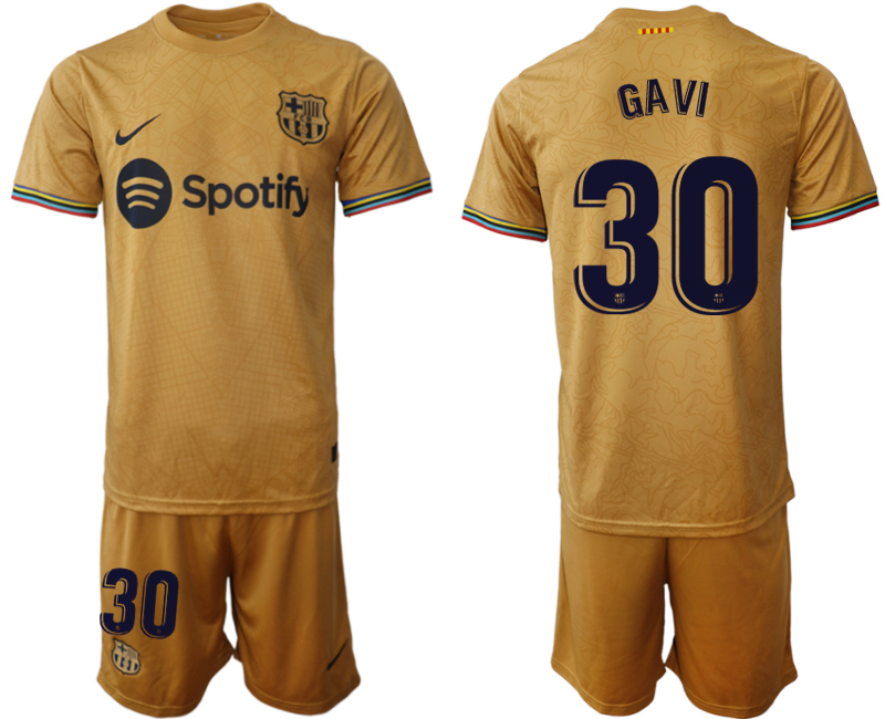 2022-2023 Barcelona 30 GAVI away jerseys Suit