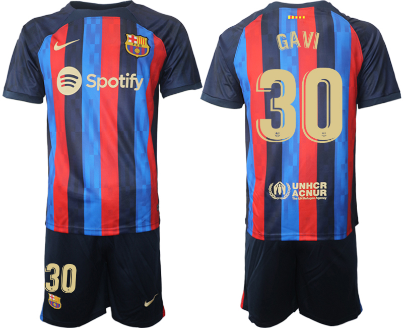 2022-2023 Barcelona 30 GAVI home jerseys Suit