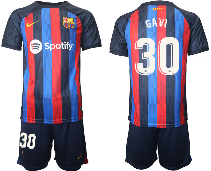 2022-2023 Barcelona 30 GAVI home jerseys Suit