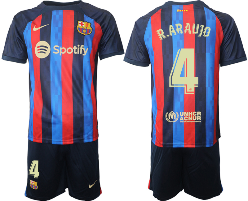 2022-2023 Barcelona 4 R.ARAUJO home jerseys Suit