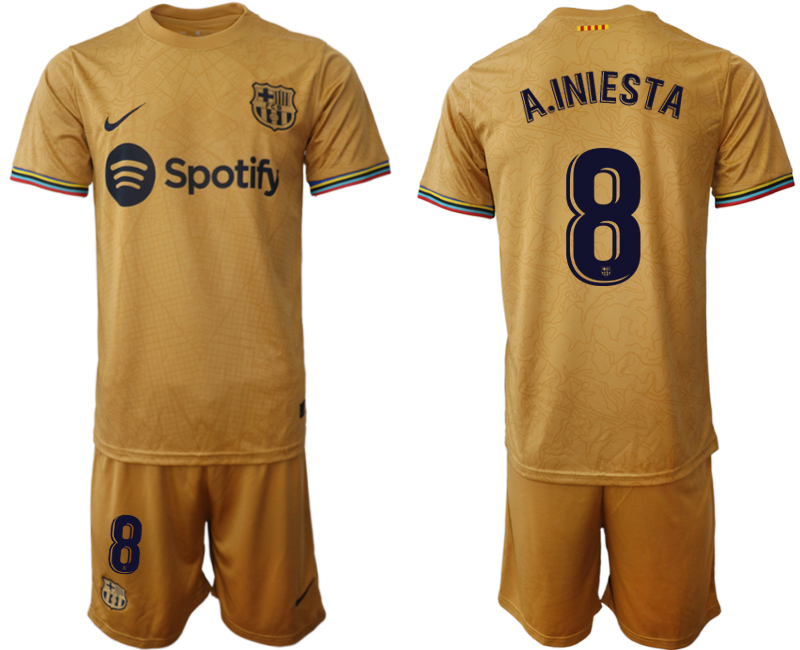 2022-2023 Barcelona 8 A.INIESTA away jerseys Suit