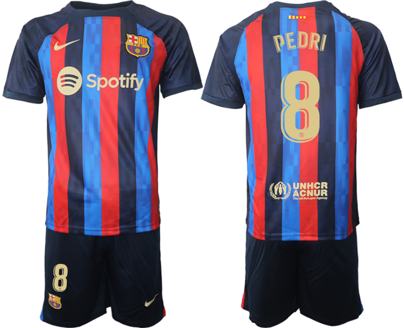 2022-2023 Barcelona 8 PEDRI home jerseys Suit