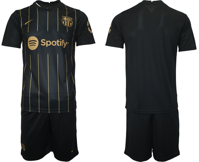 2022-2023 Barcelona Blank Black away jerseys Suit