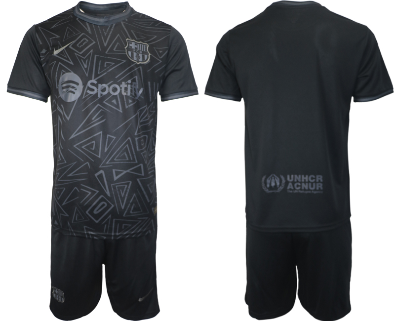 2022-2023 Barcelona Blank black jerseys Suit