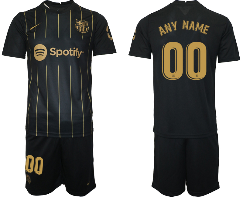 2022-2023 Barcelona Custom Black away jerseys Suit