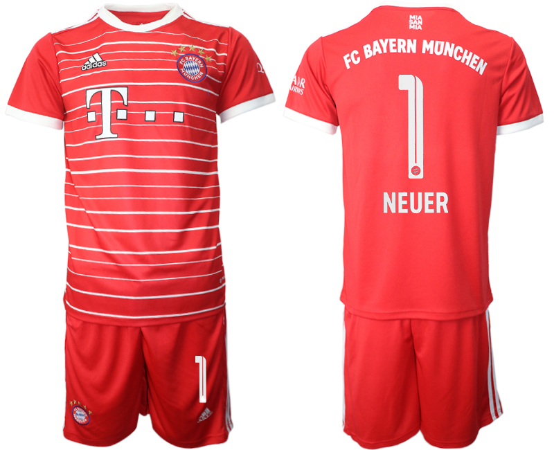 2022-2023 Bayern Munich 1 NEUER home jerseys Suit