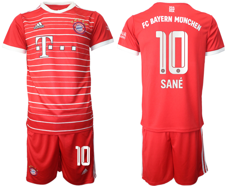 2022-2023 Bayern Munich 10 SANE home jerseys Suit