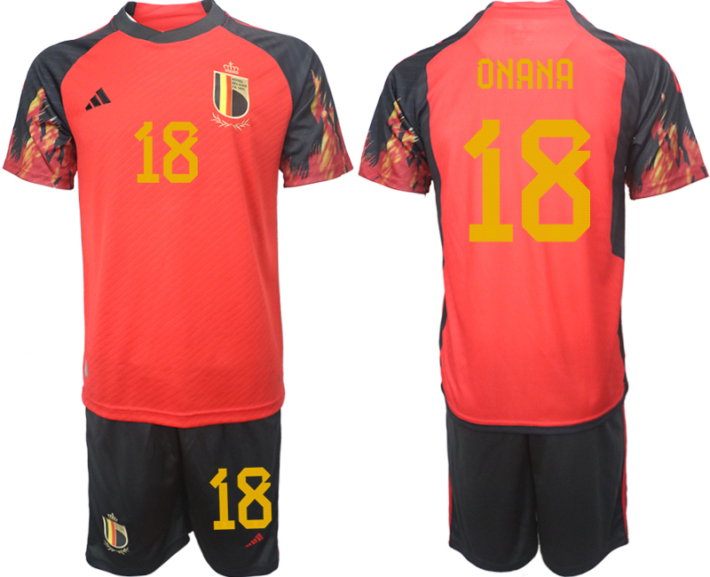 2022-2023 Belgium 18 ONANA home jerseys Suit