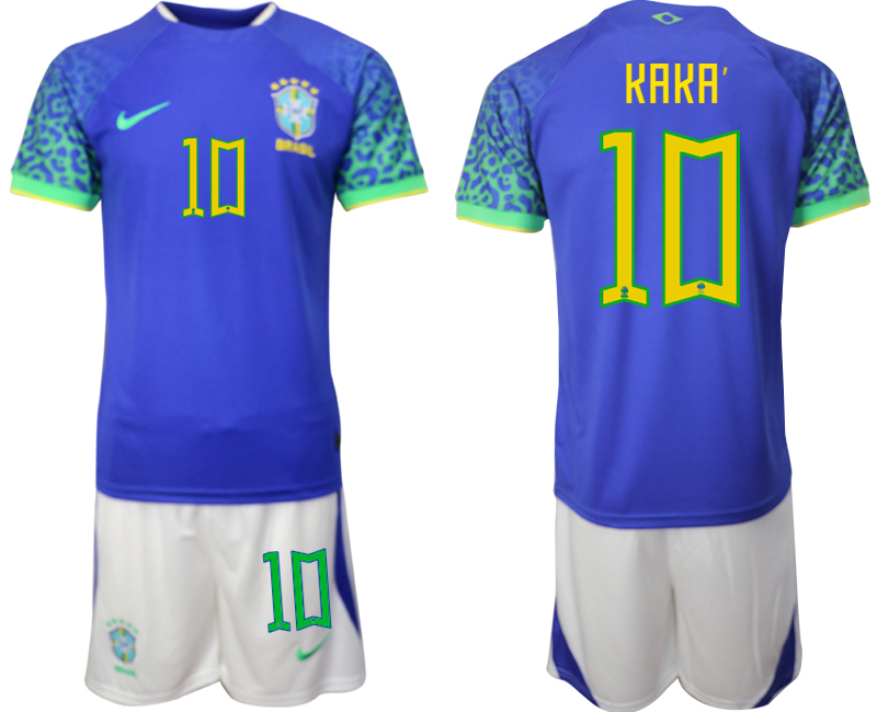 2022-2023 Brazil 10 KAKA away jerseys Suit