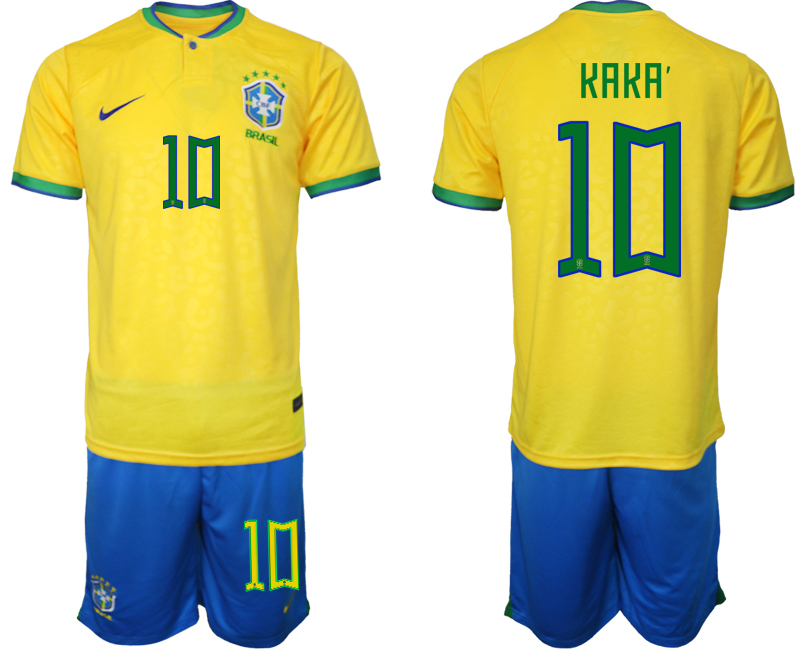 2022-2023 Brazil 10 KAKA home jerseys Suit