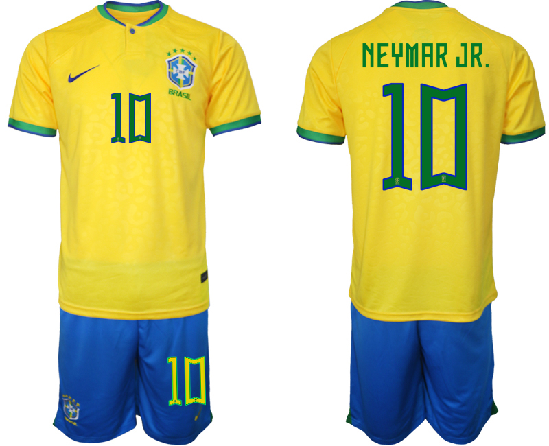 2022-2023 Brazil 10 NEYMAR JR. home jerseys Suit