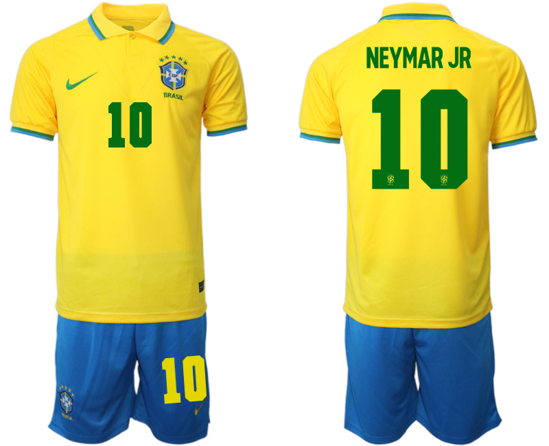 2022-2023 Brazil 10 NEYMAR JR home jerseys Suit2