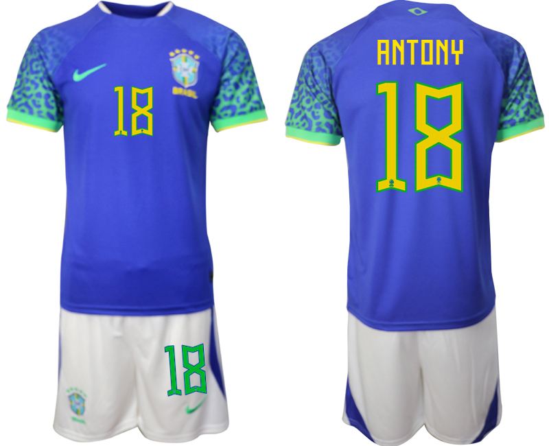 2022-2023 Brazil 18 ANTONY away jerseys Suit