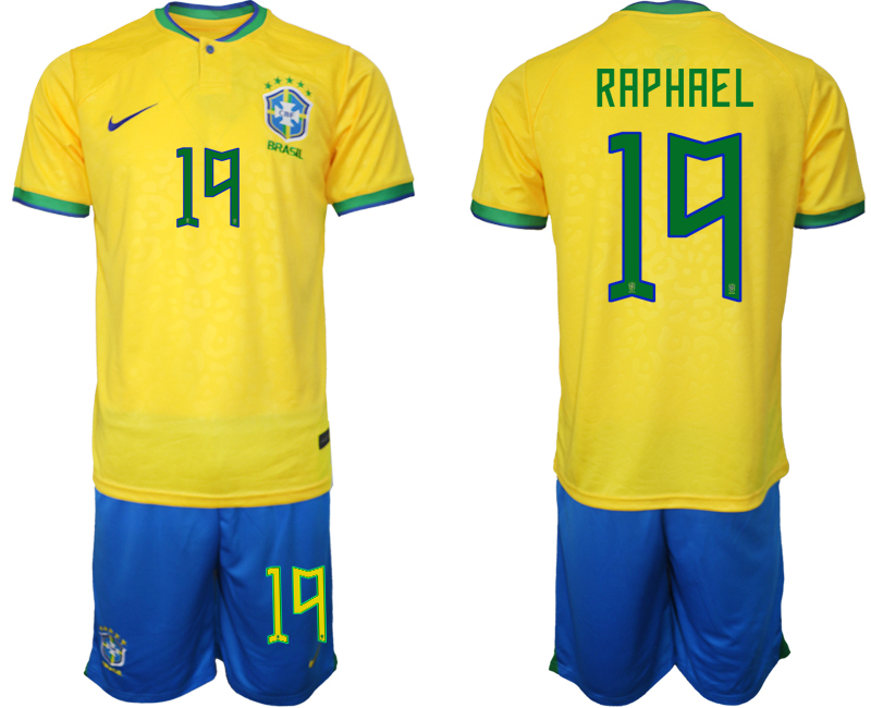 2022-2023 Brazil 19 RAPHAEL home jerseys Suit