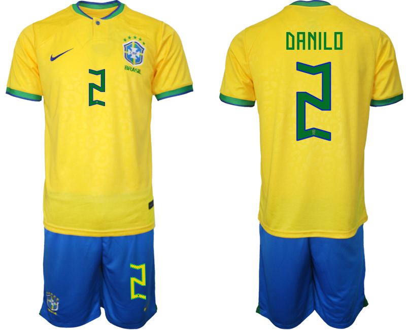 2022-2023 Brazil 2 DANILO home jerseys Suit