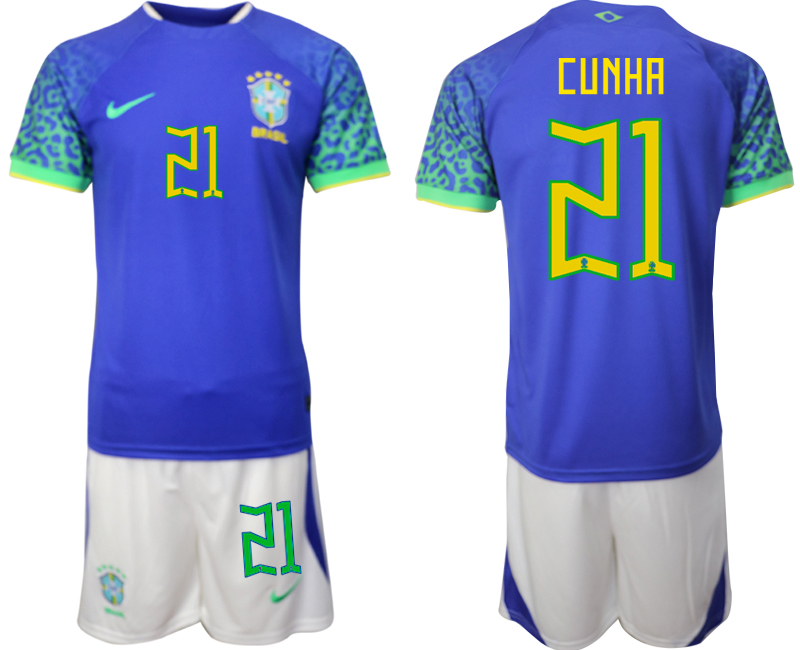 2022-2023 Brazil 21 CUNHA away jerseys Suit