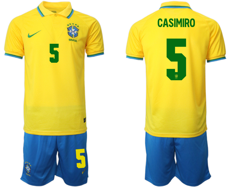 2022-2023 Brazil 5 CASIMIRO home jerseys Suit2