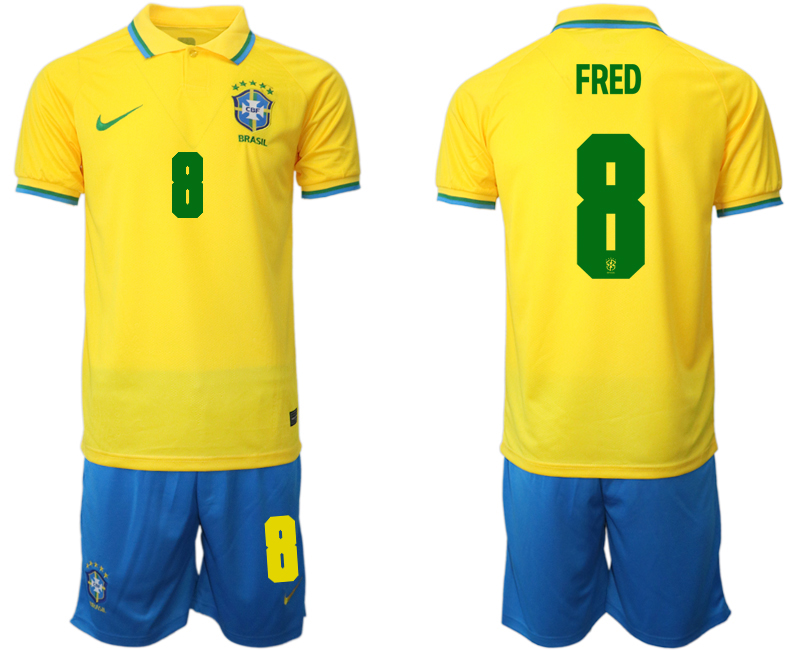 2022-2023 Brazil 8 FRED home jerseys Suit2