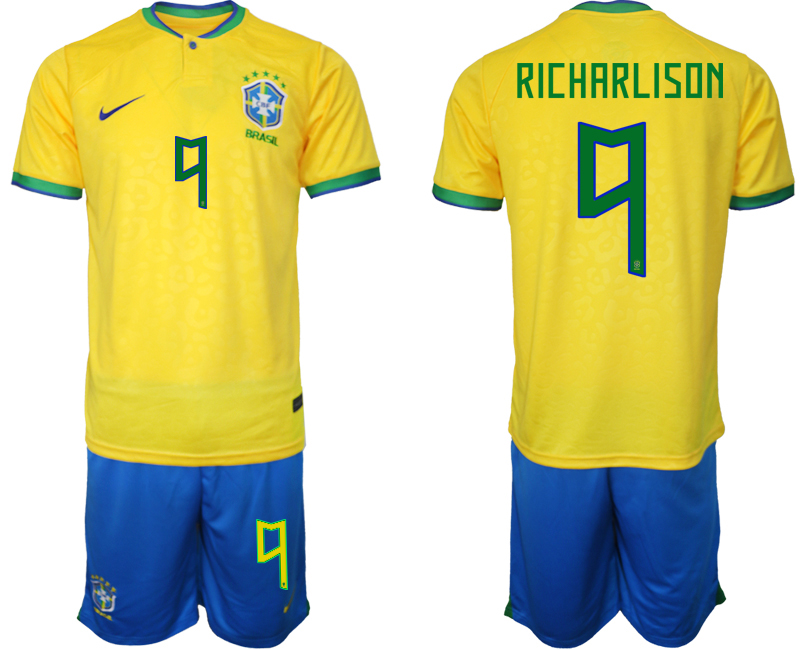 2022-2023 Brazil 9 RICHARLISON home jerseys Suit